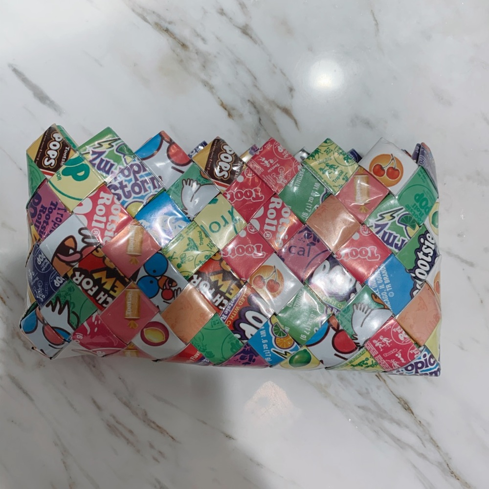 Amazing wallet handmade from candy wrappers!